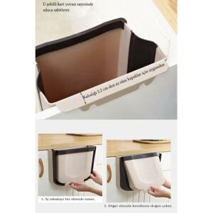 Portatif Katlanabilir Askılı Sihirli  Çöp Kutusu