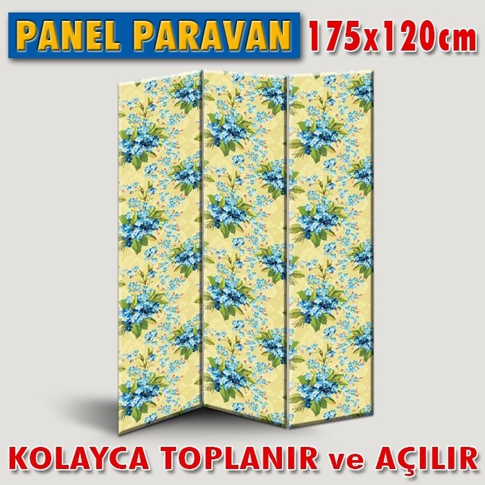 GÖRSELLİ KATLANIR PANEL BÖLME SİSTEMİ - ÇİÇEKLİ DUVARKAĞIDI 3