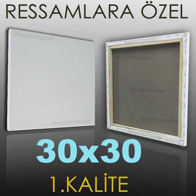 RESSAMLARA ÖZEL BOŞ RESİM TUVALİ HAZIRTUAL 30x30