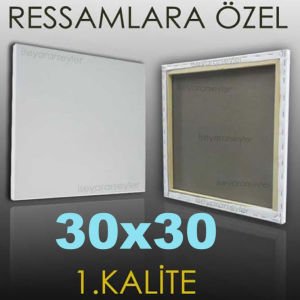 RESSAMLARA ÖZEL BOŞ RESİM TUVALİ HAZIRTUAL 30x30