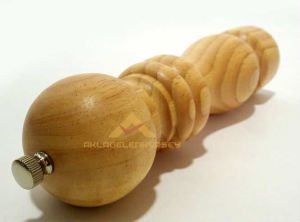 SERAMİK ÖĞÜTÜCÜLÜ 22cm AHŞAP KAYA TUZU DEĞİRMENİ