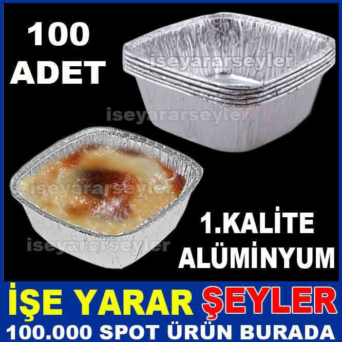 1.KALİTE ALÜMİNYUM SÜTLAC SERVİS KABI 100 ADET