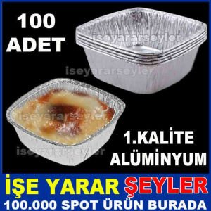 1.KALİTE ALÜMİNYUM SÜTLAC SERVİS KABI 100 ADET