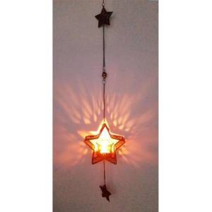 Metal Ferforje Askılı Nostalik Tealıght Mumluk