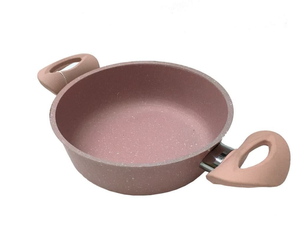 Döküm Alüminyum Granit Kaplama 16cm Çift Kulplu Yumurta Sahanı 5mm Kalınlık Yumurta Tavası