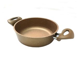 Döküm Alüminyum Granit Kaplama 16cm Çift Kulplu Yumurta Sahanı 5mm Kalınlık Yumurta Tavası