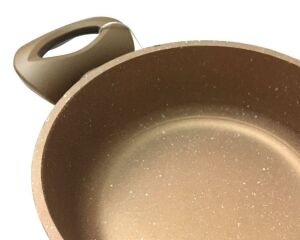 Döküm Alüminyum Granit Kaplama 16cm Çift Kulplu Yumurta Sahanı 5mm Kalınlık Yumurta Tavası