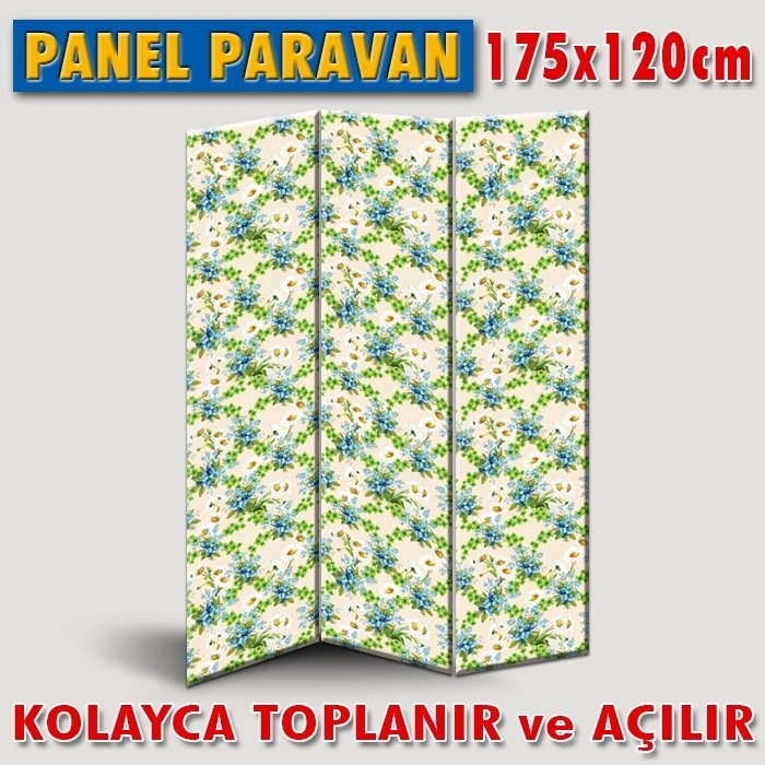 GÖRSELLİ KATLANIR PANEL BÖLME SİSTEMİ - ÇİÇEKLİ DUVARKAĞIDI 2
