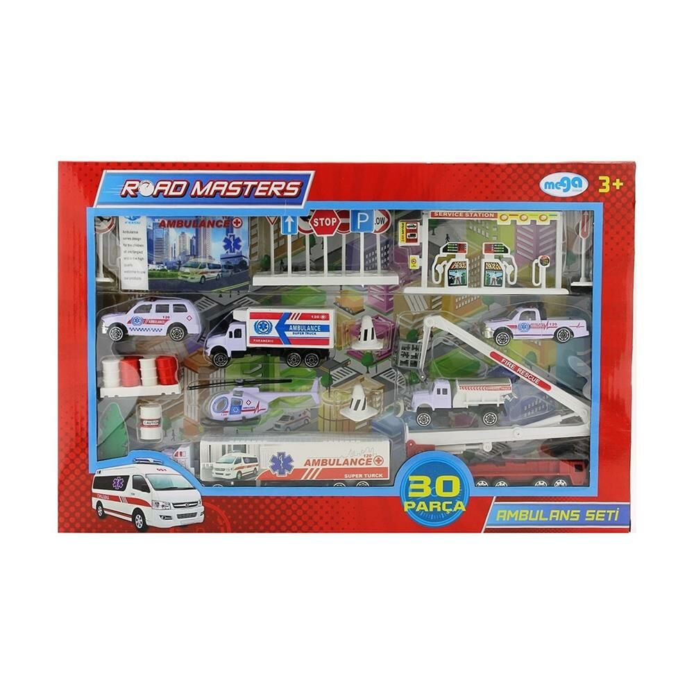 Mega Metal Ambulans Seti 30 Parça