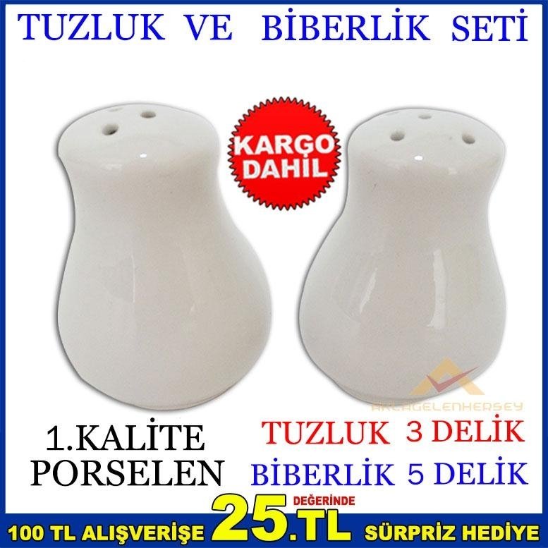 1. KALİTE PORSELEN TUZLUK VE BİBERLİK SETİ KD