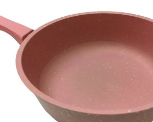 Döküm Alüminyum Granit Kaplama 16cm Tek Saplı Tava 5mm Kalınlık Küçük Boy Çok Amaçlı Granit Tava