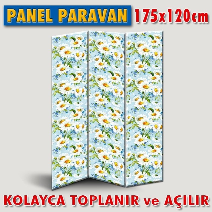 GÖRSELLİ KATLANIR PANEL BÖLME SİSTEMİ - ÇİÇEKLİ DUVARKAĞIDI