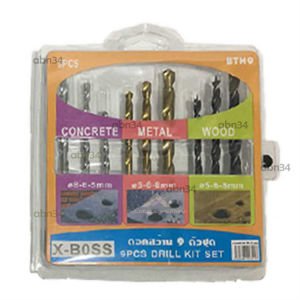 Çok Fonksiyonlu Beton, Demir, Ahşap 9 Parça Değişik Ölçülerde Matkap Ucu Seti