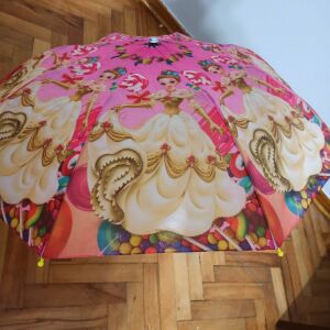 Renk ve Desen Garantisi Olmayan, Baston Saplı, Düdüklü Kız Çocuk Şemsiyesi Açık Çap 90 cm