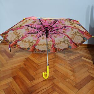 Renk ve Desen Garantisi Olmayan, Baston Saplı, Düdüklü Kız Çocuk Şemsiyesi Açık Çap 90 cm