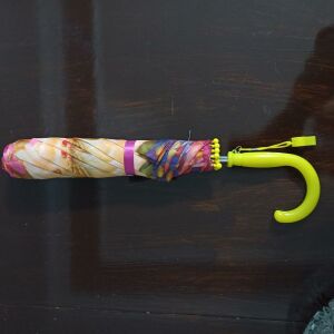 Renk ve Desen Garantisi Olmayan, Baston Saplı, Düdüklü Kız Çocuk Şemsiyesi Açık Çap 90 cm