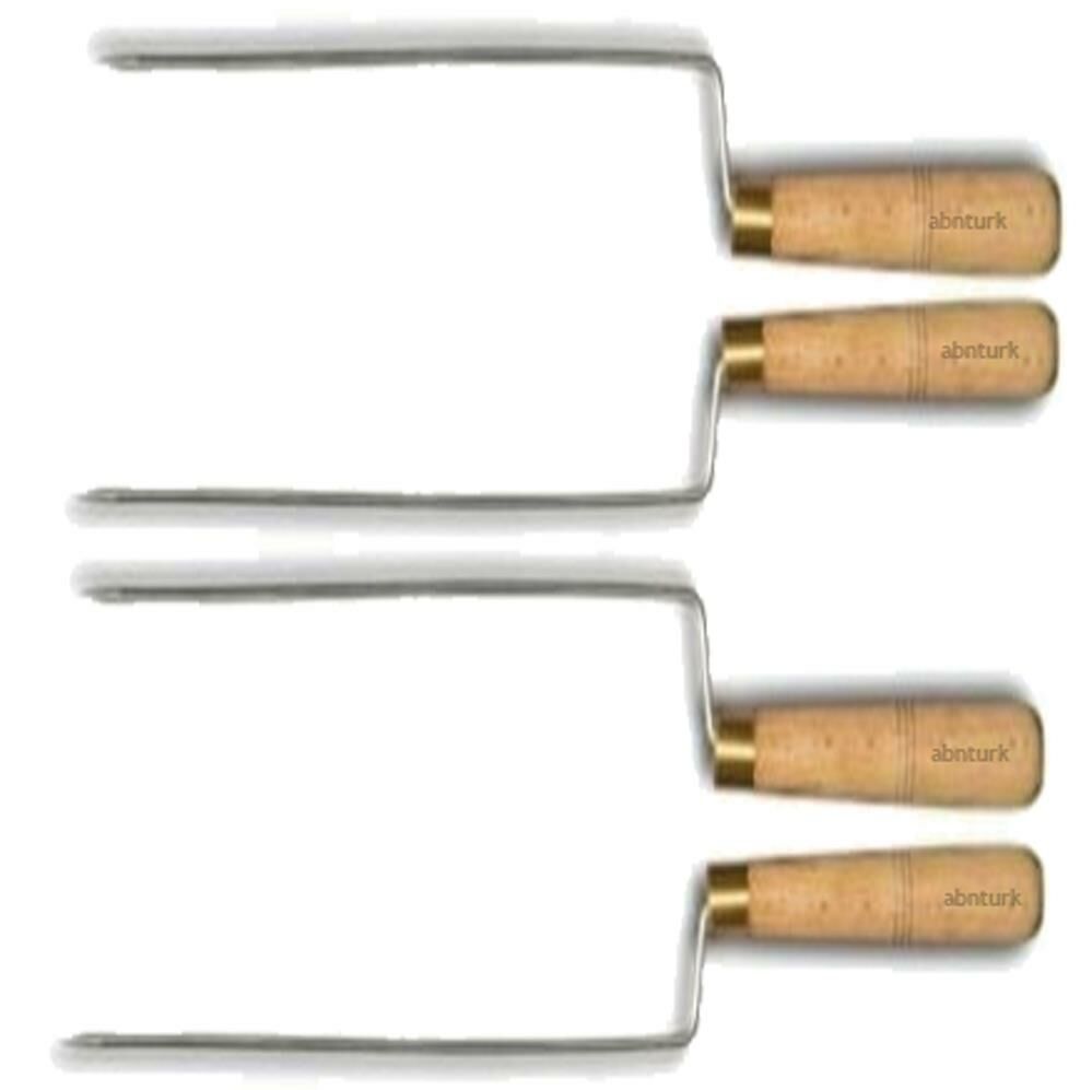 4 adet Paslanmaz Çelik Erzurum Cağ Kebabı Şişi 28cm Ahşap Saplı Özel Ürün 1.Kalite Çağ Kebap Şişleri