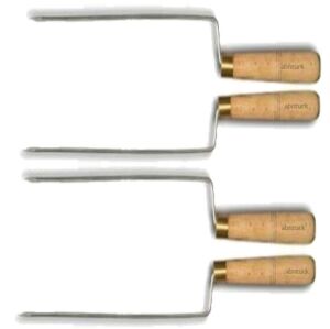 4 adet Paslanmaz Çelik Erzurum Cağ Kebabı Şişi 28cm Ahşap Saplı Özel Ürün 1.Kalite Çağ Kebap Şişleri