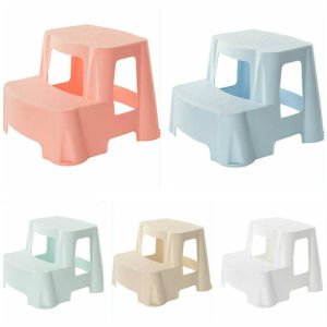 Jolly 2 Katlı Basamaklı Merdiven 35x28x38cm Ebatında Kaymayı Önleyen Plakalı Renkli Tabure