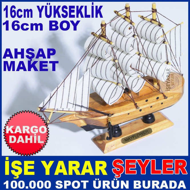 DEKORATİF YELKENLİ AHŞAP GEMİ MAKETİ ÇOK ŞIK