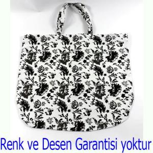 Kaliteli Dokuma Kalın Pamuktan Pazar Çantası 50x40 Cm 