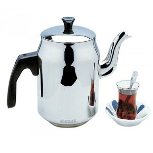 20 Bardaklık Demlik 1lt Paslanmaz Çelik Çay Kazan Kahveci Demliği Yaşam Boyu Garantili Özel Üretim