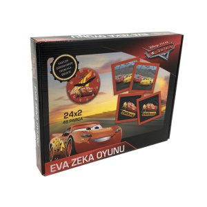 48 Parça Cars Eva Zeka Hafıza Oyunu Saatleri Öğreniyorum Oyunu Orjinal Disney Marka