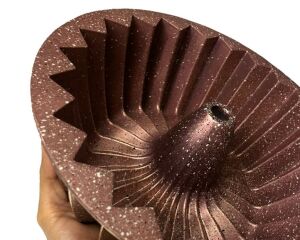 Döküm Alüminyum Granit Kaplama Kek Kalıbı 26cm Hızlı Isınan Yanmaz Yapışmaz Granit Yüzey Kek Kalıbı