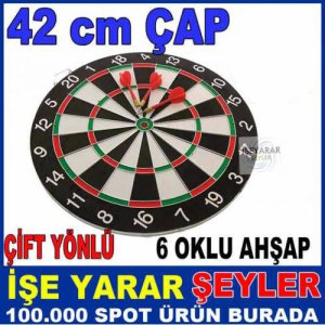 42cm Çift Yönlü Profesyonel Ahşap Dart Seti