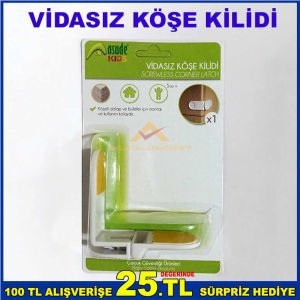 KÖŞELİ DOLAP VE BÜFELER İÇİN MONTAJI VE KULLANIMI KOLAY VİDASIZ KÖŞE KİLİDİ