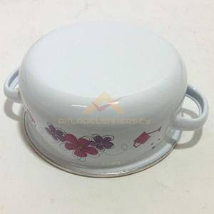 3lü SET LÜKS EMAYE CAM KAPAKLI SAKLAMA TENCERELERİ ÇİÇEK DESENLİ EMAYE TENCERE SETİ -1