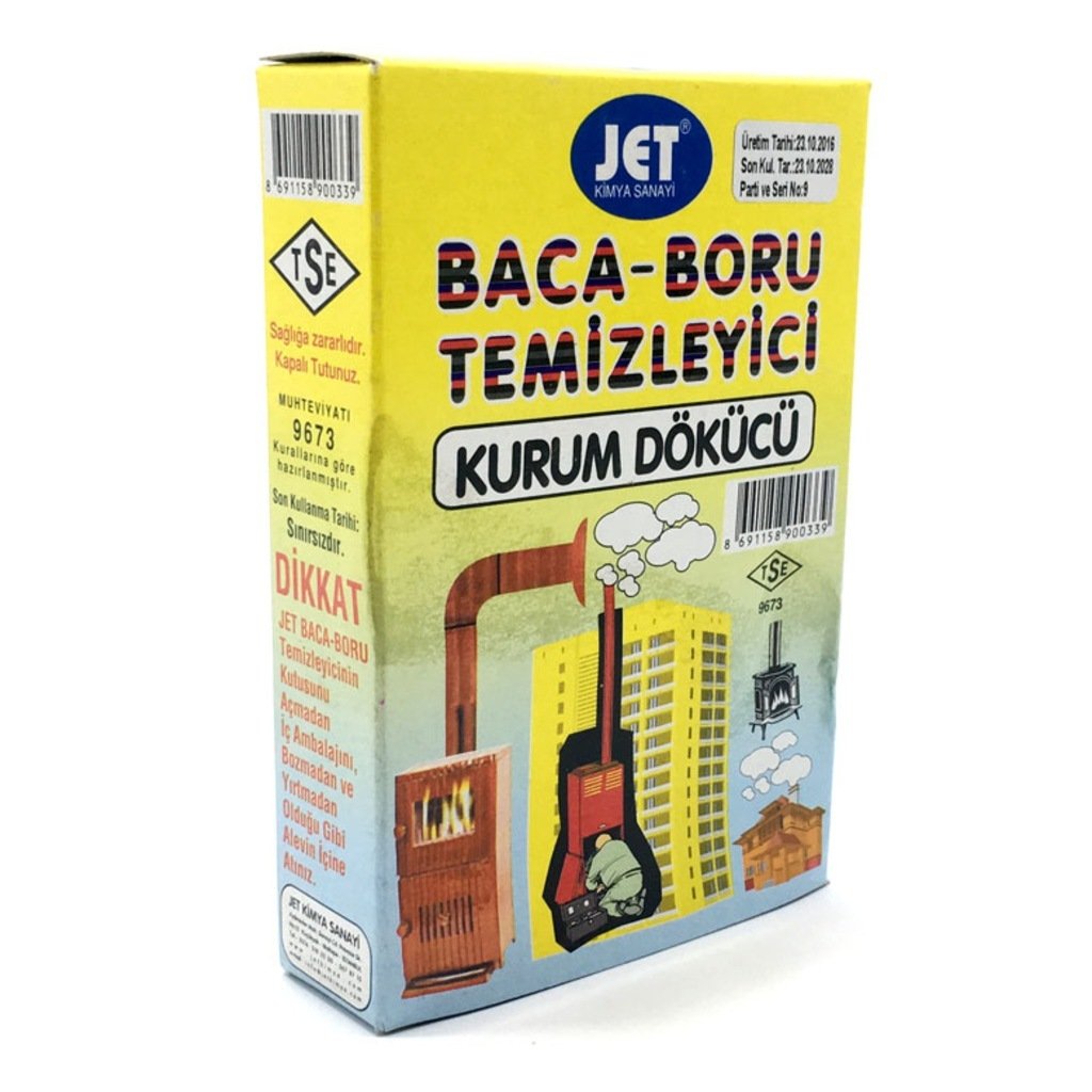 Baca Boru Temizleyici Kurum Dökücü Baca Sil Baca Temizleme Tozu Baca Boru Temizleyici Baca Açıcı