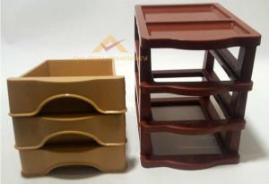 ÇOK AMAÇLI 3 ÇEKMECELİ MİNİ KOMİDİN 14x20x20cm