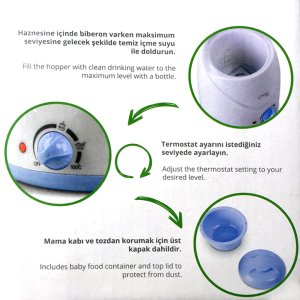 Kiwi Kbaby56 Biberon Isıtıcı Elektrikli Süt Mama Isıtma Makinesi Sterilizasyon