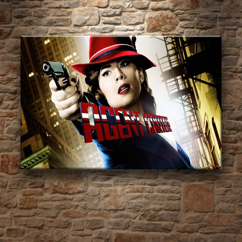 AGENT PEGGY CARTER 7 değişen ölçü ORİJİNAL KANVAS TABLO
