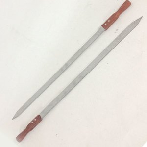 Ağaç Saplı 304 Kalite Paslanmaz Çelik 57cm Uzunluğunda Ömür Boyu Garantili Adana,Urfa Kebap Şişi