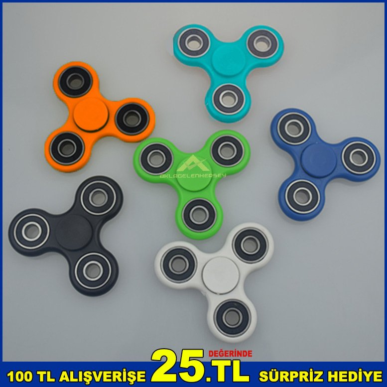 6 Farklı Renkli Orjinal Stres Çarkı Hand Spinner Eğlenceli Metal Rulmanlı Denge Çarkı Sitres Çarkı