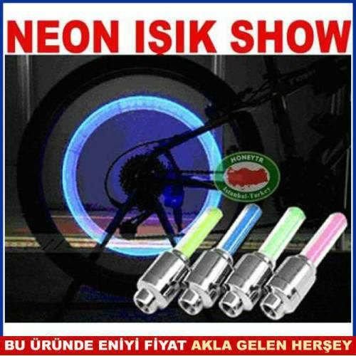 NEON TARZ RENKLİ BİSİKLET TEKERLEK IŞIĞI LED SHOW