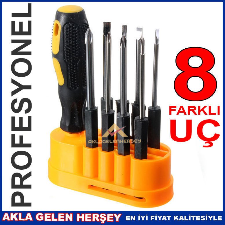 PROFESYONEL VE HASSAS 8 1 TORNAVİDA ARAÇ KİTİ