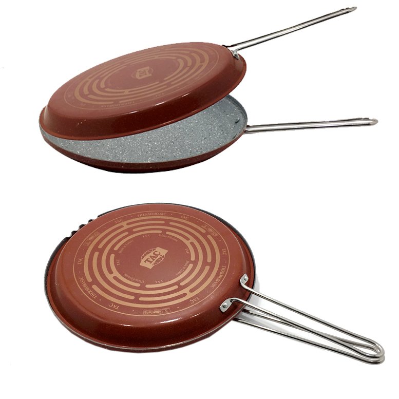 Taç Granit İkiz Tava Ø32cm Balık Tavası 2li Krep Tavası