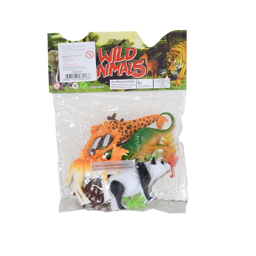 Poşetli 4 Parça Oyuncak Hayvan Seti