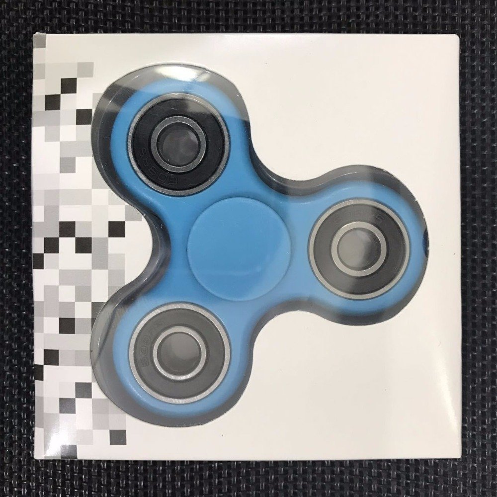 6 Farklı Renkli Orjinal Stres Çarkı Hand Spinner Eğlenceli Metal Rulmanlı Denge Çarkı Sitres Çarkı açık mavi