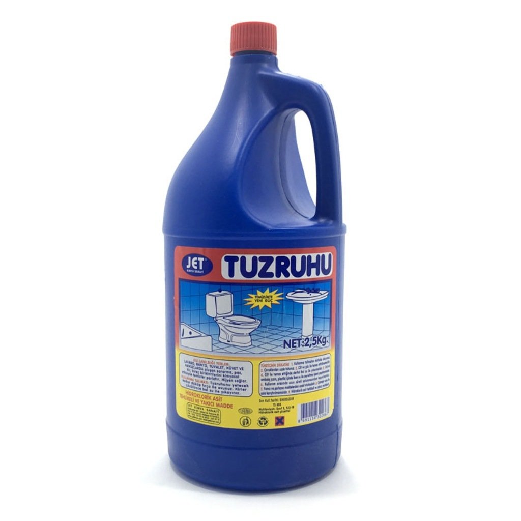 Tuzruhu Tuvalet Banyo Fayans Küvet Temizleme Güçlü Kezzap 2,5 kg