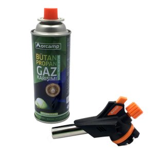 Orcamp Turbo Torch Kartuş Pürmüz Çakmak Seti Isı Alev Tabancası