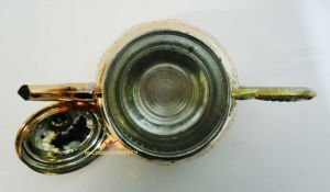 BÜYÜK İŞLEMELİ BAKIR ESKİTME DESENLİ ÇAYDANLIK