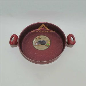 CAM KAPAKLI 32 CM ÇAPINDA YANMAZ YAPIŞMAZ GRANİT TENCERE