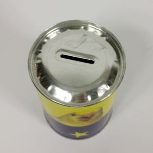 Sarı Lacivert Fenerbahçe Taraftar Figürlü 9cm Çap 12cm Yükseklik Klasik Nostaljik Teneke Kumbara