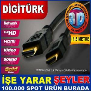 Digitürk Uyumlu 3d 1.4v Hdmı Konnektör Kablosu
