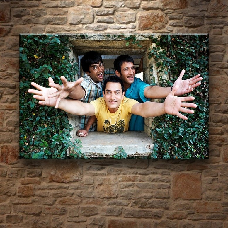 3IDIOTS- OL IZ WEL 7 değişen ölçü ORİJİNAL KANVAS TABLO