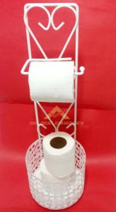 KALPLİ MODEL BEYAZ RENK FERFORJE TUVALET KAĞITLIĞI WC STANDI-1